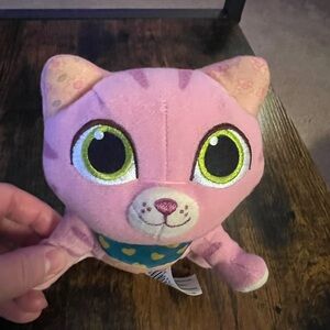 Pink Cat Plush Toy 6”